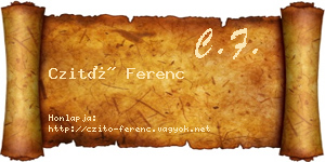 Czitó Ferenc névjegykártya